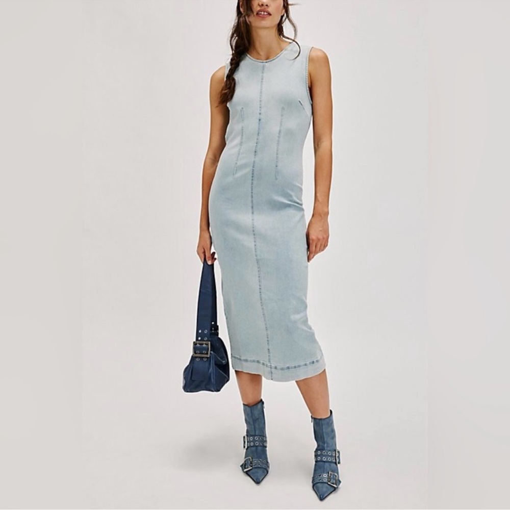 NWOT Free People Tell Me About It Midi Dress